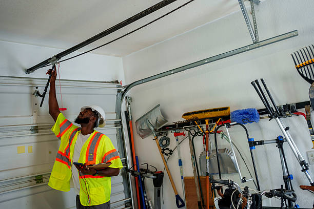 Professional Garage Door Panel Replacement technician working in Frewsburg, NY